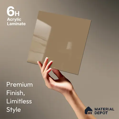 GA 4013 8 ft x 4 ft High Gloss Finish 6H Antiscratch Acrylic Laminate - 1.5 mm | Suitable for Living Room, Kitchen, Office | Matching Edgeband Code EB 4013
