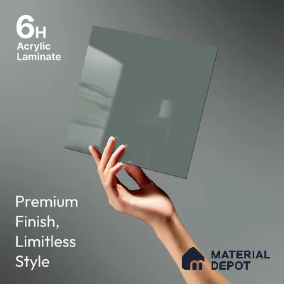 GA 4014 8 ft x 4 ft High Gloss Finish 6H Antiscratch Acrylic Laminate - 1.5 mm | Suitable for Living Room, Kitchen, Office | Matching Edgeband Code EB 4014