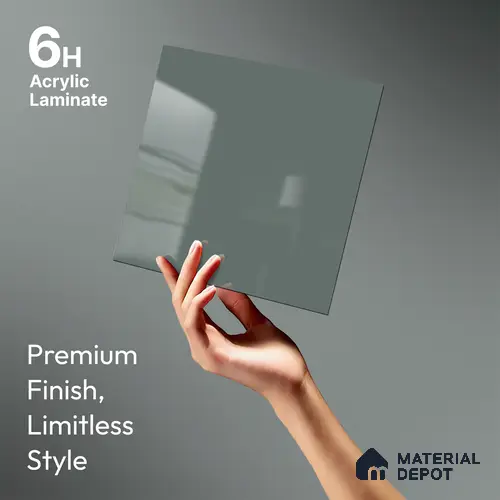 GA 4014 8 ft x 4 ft High Gloss Finish 6H Antiscratch Acrylic Laminate - 1.5 mm | Suitable for Living Room, Kitchen, Office | Matching Edgeband Code EB 4014