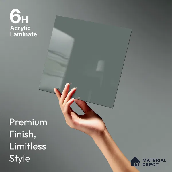 GA 4014 8 ft x 4 ft High Gloss Finish 6H Antiscratch Acrylic Laminate - 1.5 mm | Suitable for Living Room, Kitchen, Office | Matching Edgeband Code EB 4014