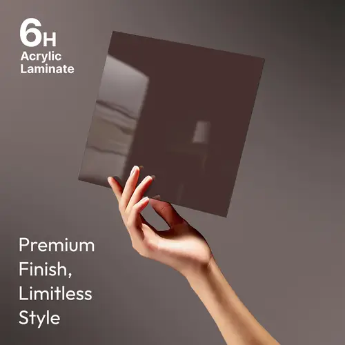 GA 4016 8 ft x 4 ft High Gloss Finish 6H Antiscratch Acrylic Laminate - 1.5 mm | Suitable for Living Room, Kitchen, Office | Matching Edgeband Code EB 4016