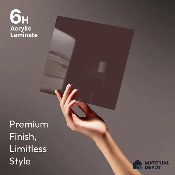 GA 4016 8 ft x 4 ft High Gloss Finish 6H Antiscratch Acrylic Laminate - 1.5 mm | Suitable for Living Room, Kitchen, Office | Matching Edgeband Code EB 4016