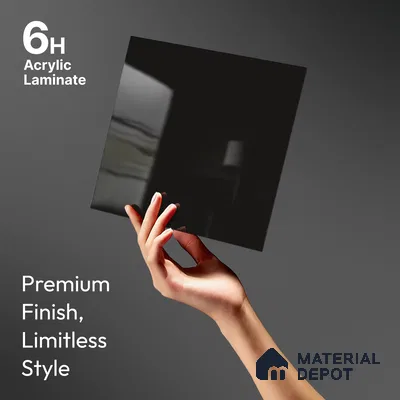 GA 4018 8 ft x 4 ft High Gloss Finish 6H Antiscratch Acrylic Laminate - 1.5 mm | Suitable for Living Room, Kitchen, Office | Matching Edgeband Code EB 4018