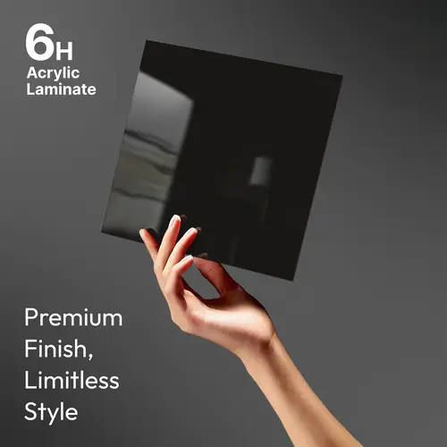 GA 4018 8 ft x 4 ft High Gloss Finish 6H Antiscratch Acrylic Laminate - 1.5 mm | Suitable for Living Room, Kitchen, Office | Matching Edgeband Code EB 4018