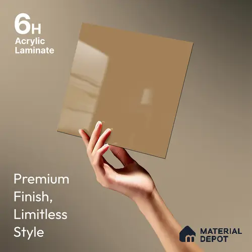 GA 4020 8 ft x 4 ft High Gloss Finish 6H Antiscratch Acrylic Laminate - 1.5 mm | Suitable for Living Room, Kitchen, Office | Matching Edgeband Code EB 4020