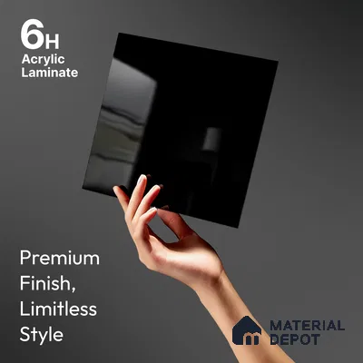 GA 4026 8 ft x 4 ft High Gloss Finish 6H Antiscratch Acrylic Laminate - 1.5 mm | Suitable for Living Room, Kitchen, Office | Matching Edgeband Code EB 4026