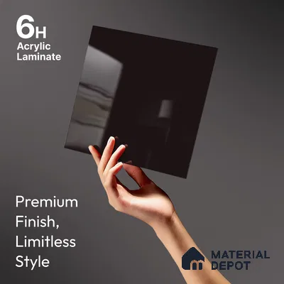 GA 4028 8 ft x 4 ft High Gloss Finish 6H Antiscratch Acrylic Laminate - 1.5 mm | Suitable for Living Room, Kitchen, Office | Matching Edgeband Code EB 4028