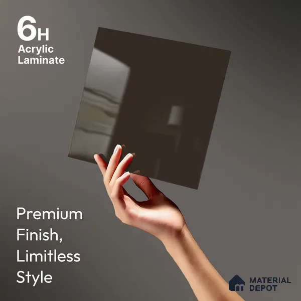 GA 4029 8 ft x 4 ft High Gloss Finish 6H Antiscratch Acrylic Laminate - 1.5 mm | Suitable for Living Room, Kitchen, Office | Matching Edgeband Code EB 4029