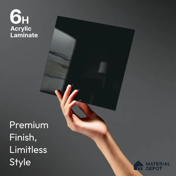 GA 4030 8 ft x 4 ft High Gloss Finish 6H Antiscratch Acrylic Laminate - 1.5 mm | Suitable for Living Room, Kitchen, Office | Matching Edgeband Code EB 4030