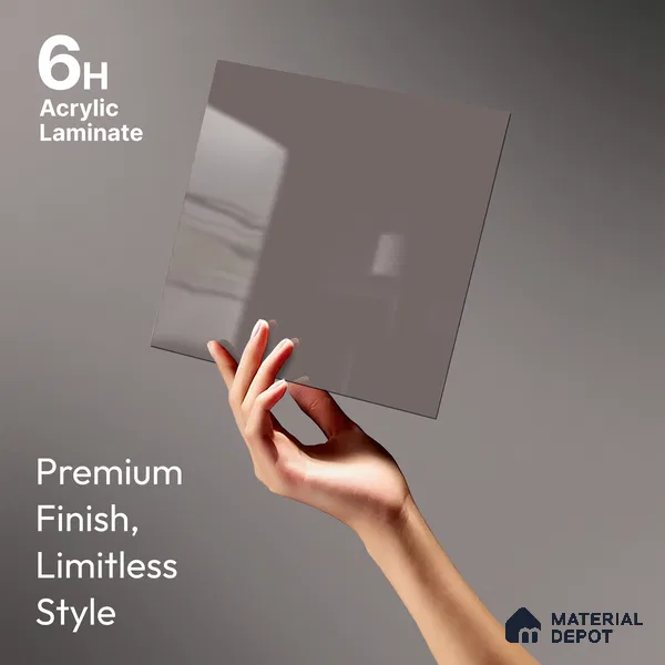 GA 4031 8 ft x 4 ft High Gloss Finish 6H Antiscratch Acrylic Laminate - 1.5 mm | Suitable for Living Room, Kitchen, Office | Matching Edgeband Code EB 4031