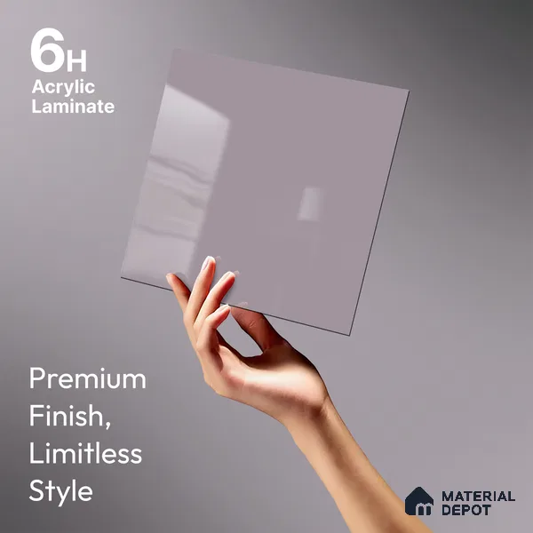 GA 4032 8 ft x 4 ft High Gloss Finish 6H Antiscratch Acrylic Laminate - 1.5 mm | Suitable for Living Room, Kitchen, Office | Matching Edgeband Code EB 4032