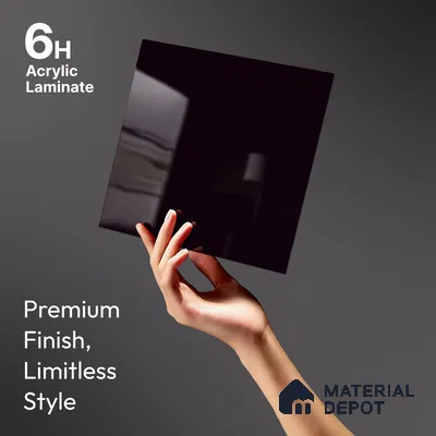 GA 4035 8 ft x 4 ft High Gloss Finish 6H Antiscratch Acrylic Laminate - 1.5 mm | Suitable for Living Room, Kitchen, Office | Matching Edgeband Code EB 4035
