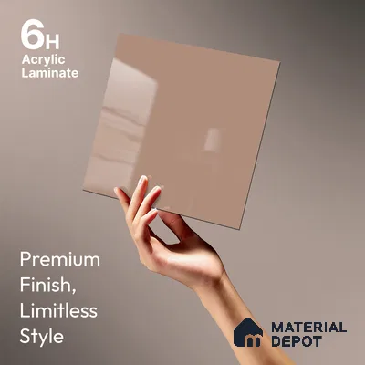 GA 4037 8 ft x 4 ft High Gloss Finish 6H Antiscratch Acrylic Laminate - 1.5 mm | Suitable for Living Room, Kitchen, Office | Matching Edgeband Code EB 4037
