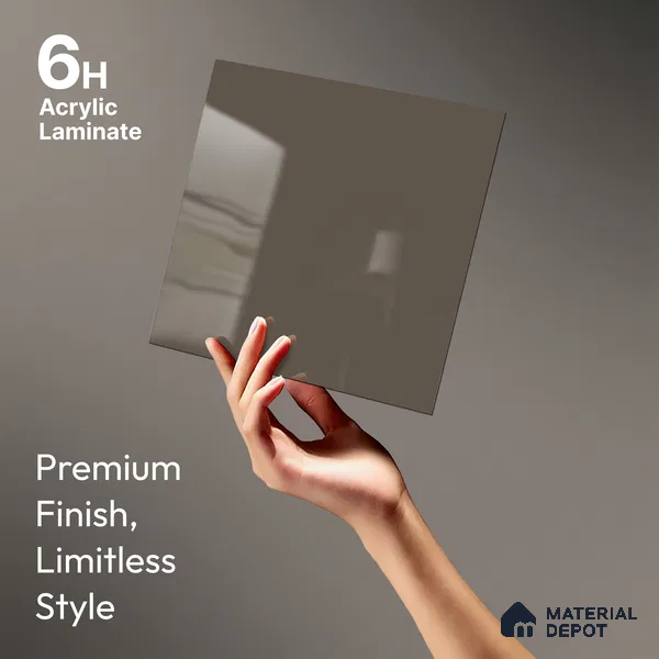 GA 4039 8 ft x 4 ft High Gloss Finish 6H Antiscratch Acrylic Laminate - 1.5 mm | Suitable for Living Room, Kitchen, Office | Matching Edgeband Code EB 4039
