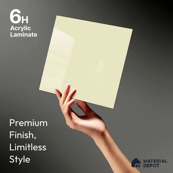 GA 4407 8 ft x 4 ft Metallic Finish 6H Antiscratch Acrylic Laminate - 1.5 mm