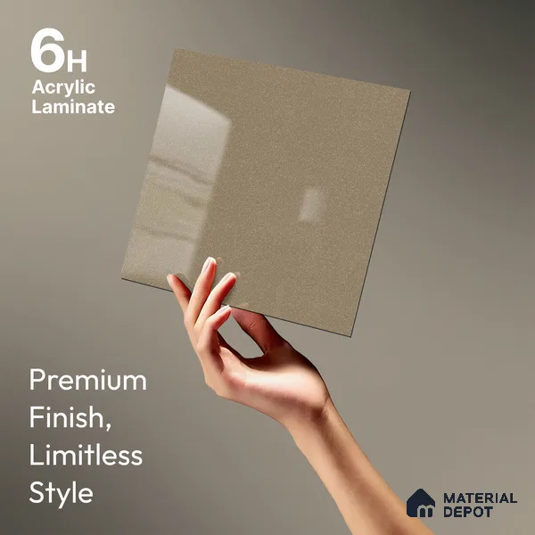 GA 4412 8 ft x 4 ft Metallic Finish 6H Antiscratch Acrylic Laminate - 1.5 mm