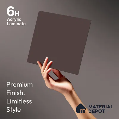 Deep Plum Purple Solid Colors Look LM 21807 8 ft x 4 ft Matte Finish 6H Anti Scratch Acrylic Laminate - 1.5 mm | Suitable for Living Room, Kitchen, Office