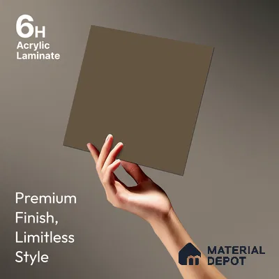 Chocolate Brown Solid Colors Look LM 21809 8 ft x 4 ft Matte Finish 6H Anti Scratch Acrylic Laminate - 1.5 mm | Suitable for Living Room, Kitchen, Office