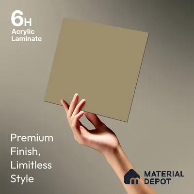 Warm Cream Solid Colors Look LM 21815 8 ft x 4 ft Matte Finish 6H Anti Scratch Laminate - 1.5 mm | Suitable for Living Room, Kitchen, Office