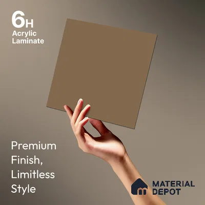 Warm Brown Solid Colors Look LM 21816 8 ft x 4 ft Matte Finish 6H Anti Scratch Laminate - 1.5 mm | Suitable for Living Room, Kitchen, Office