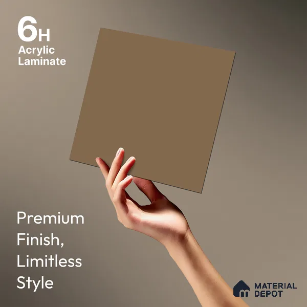 Warm Brown Solid Colors Look LM 21816 8 ft x 4 ft Matte Finish 6H Anti Scratch Laminate - 1.5 mm | Suitable for Living Room, Kitchen, Office