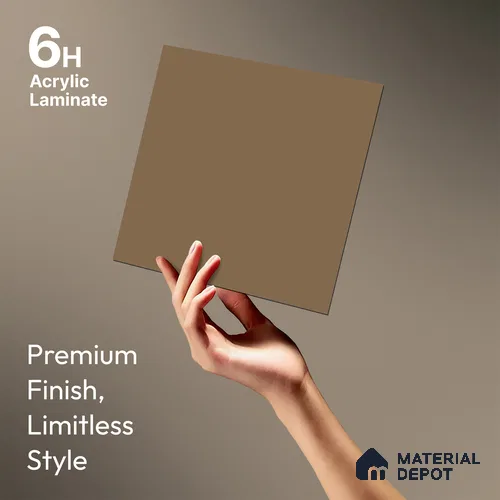 Warm Brown Solid Colors Look LM 21816 8 ft x 4 ft Matte Finish 6H Anti Scratch Laminate - 1.5 mm | Suitable for Living Room, Kitchen, Office