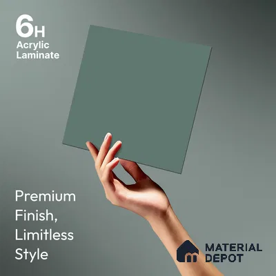 Teal Blue Solid Colors Look LM 21818 8 ft x 4 ft Matte Finish 6H Anti Scratch Acrylic Laminate - 1.5 mm | Suitable for Living Room, Kitchen, Office