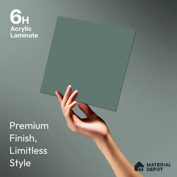Teal Blue Solid Colors Look LM 21818 8 ft x 4 ft Matte Finish 6H Anti Scratch Acrylic Laminate - 1.5 mm | Suitable for Living Room, Kitchen, Office