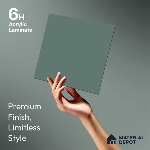 Teal Blue Solid Colors Look LM 21818 8 ft x 4 ft Matte Finish 6H Anti Scratch Acrylic Laminate - 1.5 mm | Suitable for Living Room, Kitchen, Office