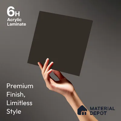 Espresso Brown Solid Colors Look LM 21821 8 ft x 4 ft Matte Finish 6H Anti Scratch Acrylic Laminate - 1.5 mm | Suitable for Living Room, Kitchen, Office
