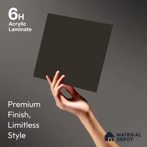 Espresso Brown Solid Colors Look LM 21821 8 ft x 4 ft Matte Finish 6H Anti Scratch Acrylic Laminate - 1.5 mm | Suitable for Living Room, Kitchen, Office