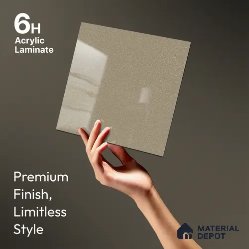 Brown Sparkle Look LM 23260 Milky Way 8 ft x 4 ft High Gloss Finish 6H Anti Scratch Acrylic Laminate - 1.5 mm | Suitable for Kitchen Cabinet, TV Unit, Wardrobe