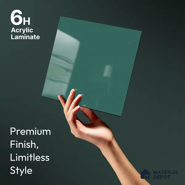Blue Sparkle Look LM 23310 Aqua Shower 8 ft x 4 ft High Gloss Finish 6H Anti Scratch Acrylic Laminate - 1.5 mm | Suitable for Kitchen Cabinet, TV Unit, Wardrobe