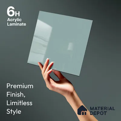 Blue Sparkle Look LM 23318 Solitude 8 ft x 4 ft High Gloss Finish 6H Anti Scratch Acrylic Laminate - 1.5 mm | Suitable for Kitchen Cabinet, TV Unit, Wardrobe