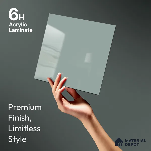 Powder Blue Solid Colors Look LM 23319 Star Gaze 8 ft x 4 ft High Gloss Finish 6H Anti Scratch Acrylic Laminate - 1.5 mm | Suitable for Living Room, Kitchen, Office