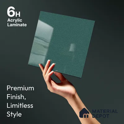Blue Sparkle Look LM 23323 Sky Blue 8 ft x 4 ft High Gloss Finish 6H Anti Scratch Acrylic Laminate - 1.5 mm | Suitable for Kitchen Cabinet, TV Unit, Wardrobe
