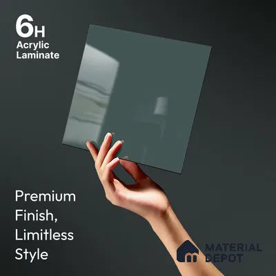 Blue Solid Colors Look LM 23324 Pacific Blue 8 ft x 4 ft High Gloss Finish 6H Anti Scratch Acrylic Laminate - 1.5 mm | Suitable for Living Room, Kitchen, Office