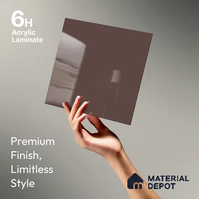 Dusty Rose Purple Solid Colors Look LM 23327 Rose Debut 8 ft x 4 ft High Gloss Finish 6H Anti Scratch Acrylic Laminate - 1.5 mm | Suitable for Living Room, Kitchen, Office
