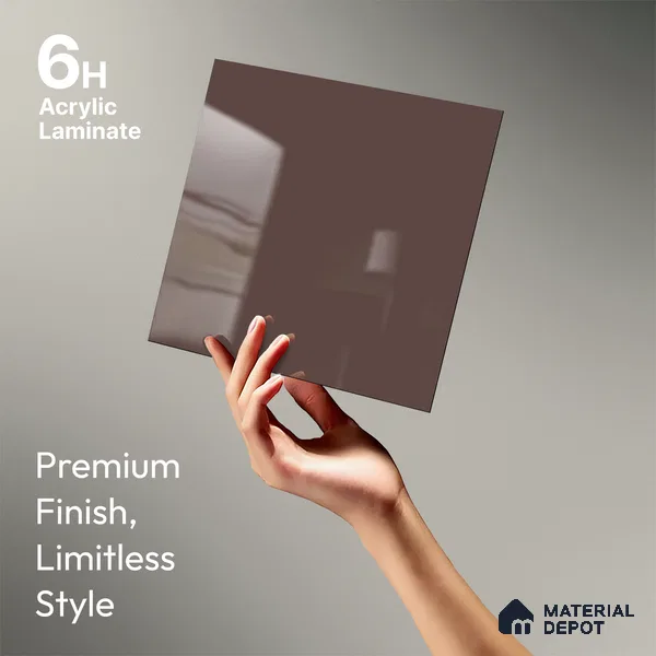 Dusty Rose Purple Solid Colors Look LM 23327 Rose Debut 8 ft x 4 ft High Gloss Finish 6H Anti Scratch Acrylic Laminate - 1.5 mm | Suitable for Living Room, Kitchen, Office