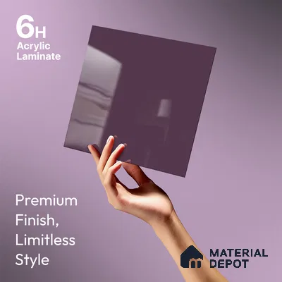 Purple Sparkle Look LM 23328 Orchidia 8 ft x 4 ft High Gloss Finish 6H Anti Scratch Acrylic Laminate - 1.5 mm | Suitable for Kitchen Cabinet, TV Unit, Wardrobe