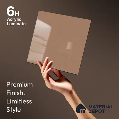 Pink Sparkle Look LM 23330 Pink Mist 8 ft x 4 ft High Gloss Finish 6H Anti Scratch Acrylic Laminate - 1.5 mm | Suitable for Kitchen Cabinet, TV Unit, Wardrobe