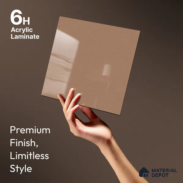 Pink Sparkle Look LM 23330 Pink Mist 8 ft x 4 ft High Gloss Finish 6H Anti Scratch Acrylic Laminate - 1.5 mm | Suitable for Kitchen Cabinet, TV Unit, Wardrobe