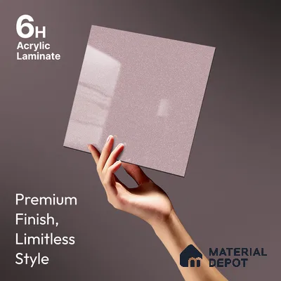 Pink Sparkle Look LM 23331 Baby Orchid 8 ft x 4 ft High Gloss Finish 6H Anti Scratch Acrylic Laminate - 1.5 mm | Suitable for Kitchen Cabinet, TV Unit, Wardrobe