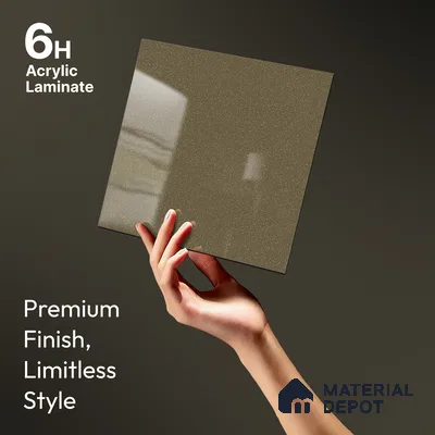 Brown Sparkle Look LM 23333 Natural Tan 8 ft x 4 ft High Gloss Finish 6H Anti Scratch Acrylic Laminate - 1.5 mm | Suitable for Kitchen Cabinet, TV Unit, Wardrobe