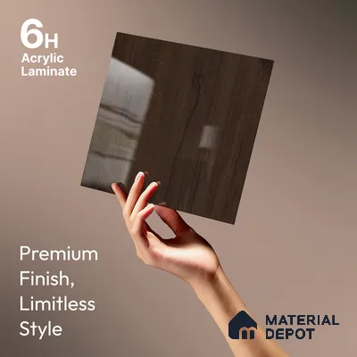 Wooden Look LM 23359 Canyon Pine 8 ft x 4 ft High Gloss Finish 6H Anti Scratch Acrylic Laminate - 1.5 mm | Suitable for Kitchen Cabinet, TV Unit, Wardrobe