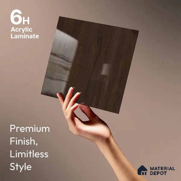 Wooden Look LM 23359 Canyon Pine 8 ft x 4 ft High Gloss Finish 6H Anti Scratch Acrylic Laminate - 1.5 mm | Suitable for Kitchen Cabinet, TV Unit, Wardrobe