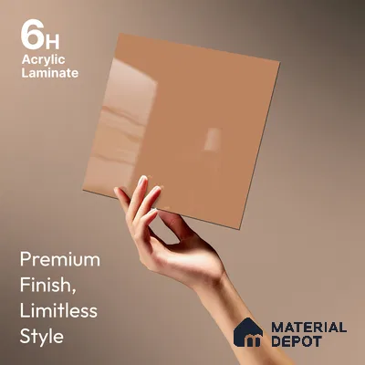 LM 23638 8 ft x 4 ft Solid Plain High Gloss Finish Acrylic Laminate - 1.5 mm | Suitable for Living Room, Kitchen, Office | Matching Edgeband Code EB 122042