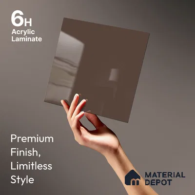 LM 23688 8 ft x 4 ft Solid Plain High Gloss Finish Acrylic Laminate - 1.5 mm | Suitable for Living Room, Kitchen, Office | Matching Edgeband Code EB 17112