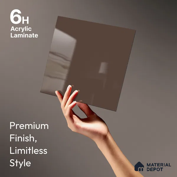 LM 23688 8 ft x 4 ft Solid Plain High Gloss Finish Acrylic Laminate - 1.5 mm | Suitable for Living Room, Kitchen, Office | Matching Edgeband Code EB 17112