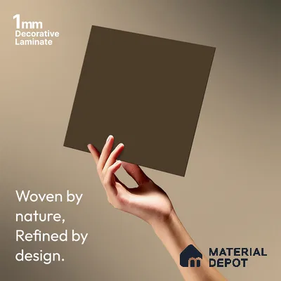 Peach Brown Solid Colors Look LM 01859 8 ft x 4 ft Matte Finish Decorative Laminate - 1 mm | Suitable for Living Room, Kitchen, Office
